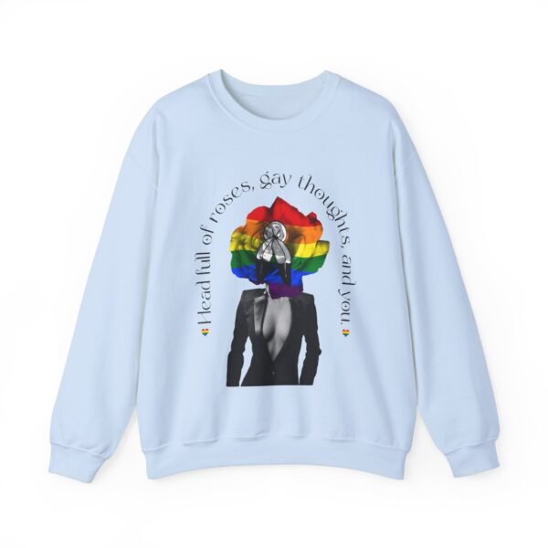 Two Spirit Flag Heavy Blend Crewneck Sweatshirt Valentines Day Unisex Size - Head Full Of Roses - Image 9