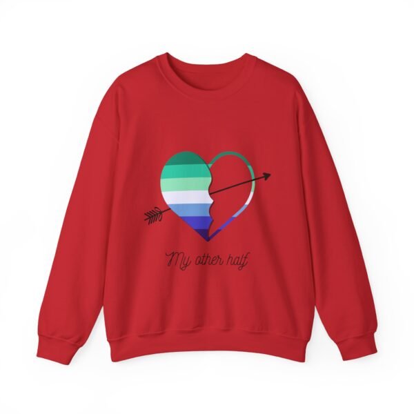 Gay Flag Heavy Blend Crewneck Sweatshirt Valentines Day Unisex Size - My Other Half - Image 17