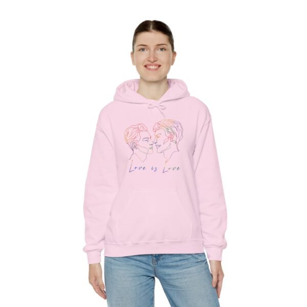 Gay Flag Hoodie Valentine's Day Unisex Size - Love Is Love - Image 26