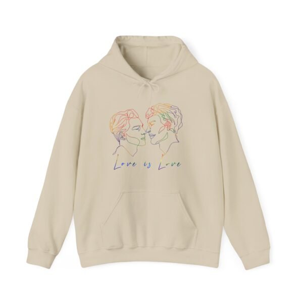 Gay Flag Hoodie Valentine's Day Unisex Size - Love Is Love - Image 2