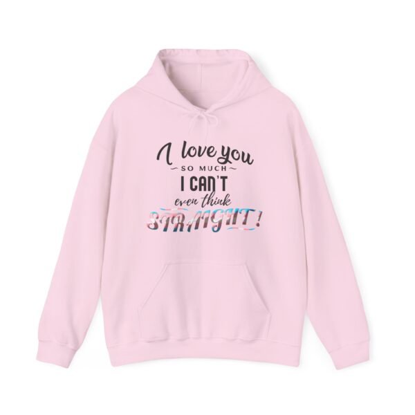 Transgender Flag Hoodie Valentine's Day Unisex Size - I Can't Even Think Straight - Image 22