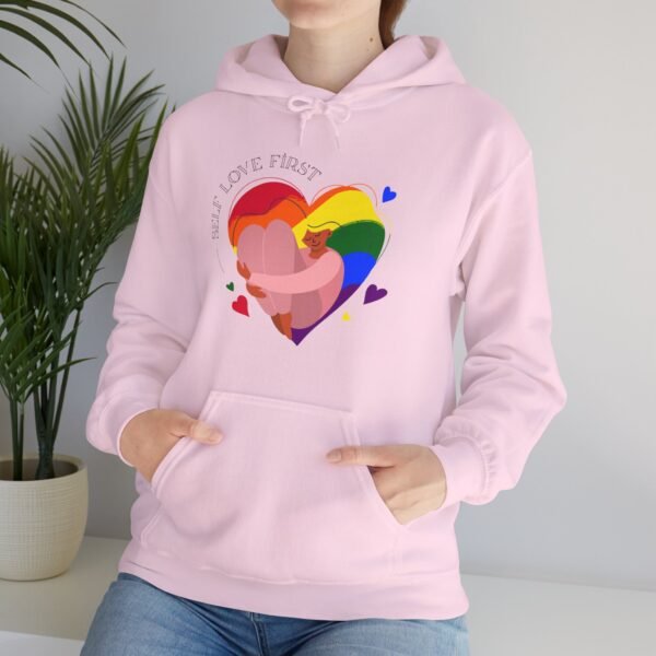 Lgbt Flag Hoodie Valentine's Day Unisex Size - Self Love First - Image 29