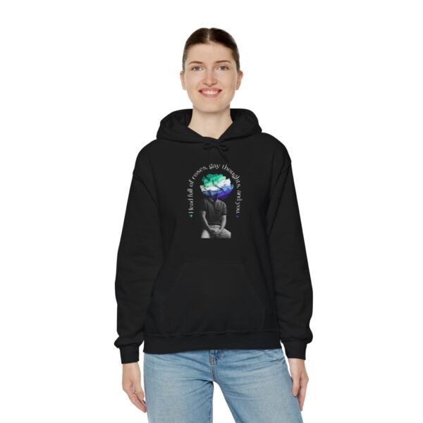 Gay Flag Hoodie Valentine's Day Unisex Size - Head Full Of Roses - Image 12
