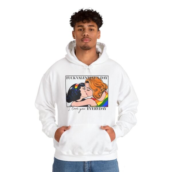 LGBTQ Hoodie Valentine's Day Unisex Size - Fuck Valentine's Day - Image 4