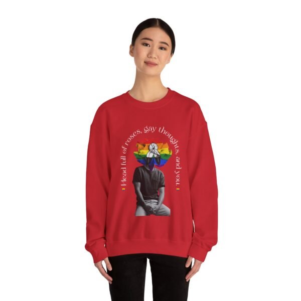 Two Spirit Flag Heavy Blend Crewneck Sweatshirt Valentines Day Unisex Size - Head Full Of Roses - Image 16