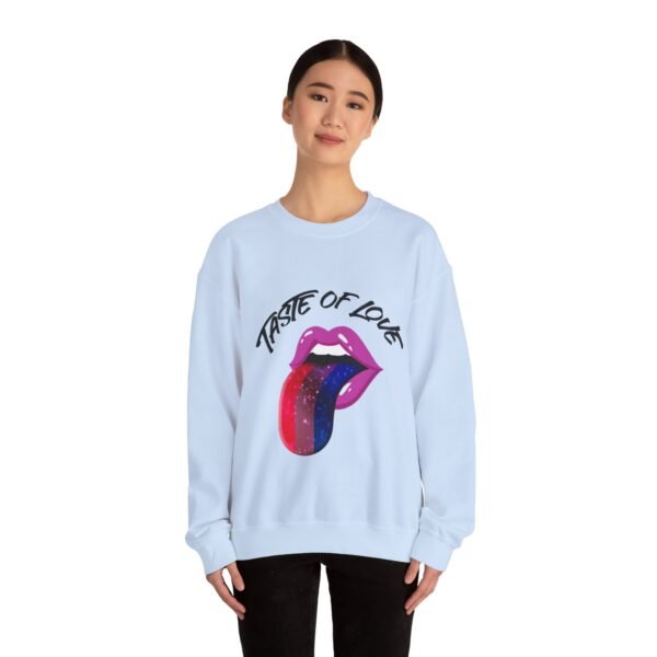 Bisexual Flag Heavy Blend Crewneck Sweatshirt Valentines Day Unisex Size - Taste Of Love - Image 16