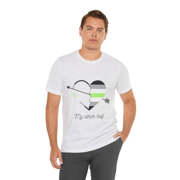 Agender Flag T-shirt Valentines Day Unisex Size - My Other Half - Image 6