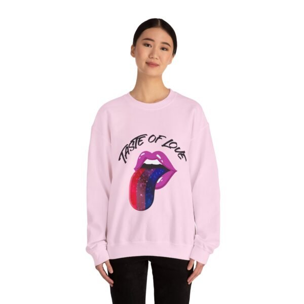 Bisexual Flag Heavy Blend Crewneck Sweatshirt Valentines Day Unisex Size - Taste Of Love - Image 20