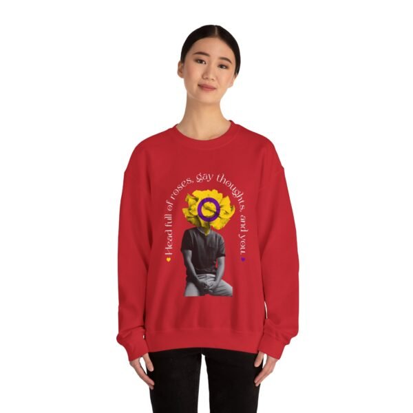 Intersexual Flag Heavy Blend Crewneck Sweatshirt Valentines Day Unisex Size - Head Full Of Roses - Image 20