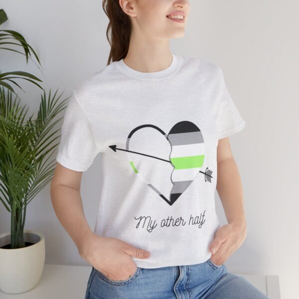 Agender Flag T-shirt Valentines Day Unisex Size - My Other Half - Image 7