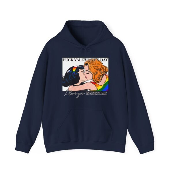 LGBTQ Hoodie Valentine's Day Unisex Size - Fuck Valentine's Day - Image 22