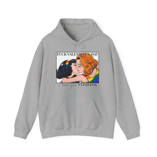 LGBTQ Hoodie Valentine's Day Unisex Size - Fuck Valentine's Day - Image 8