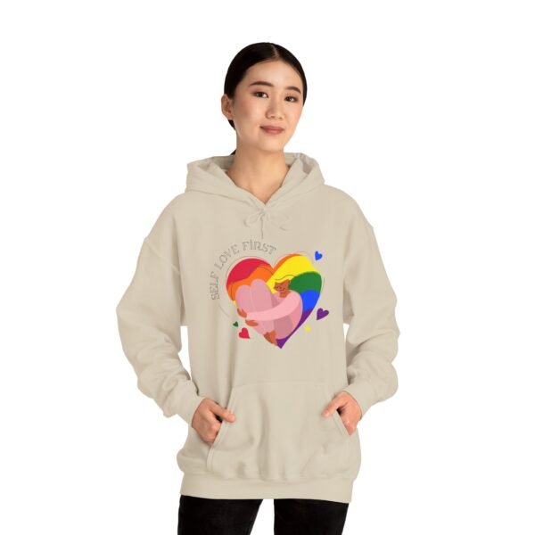 Lgbt Flag Hoodie Valentine's Day Unisex Size - Self Love First - Image 11