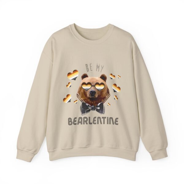 Bear Flag Heavy Blend Crewneck Sweatshirt Valentines Day Unisex Size - Be My Bearlentine - Image 5