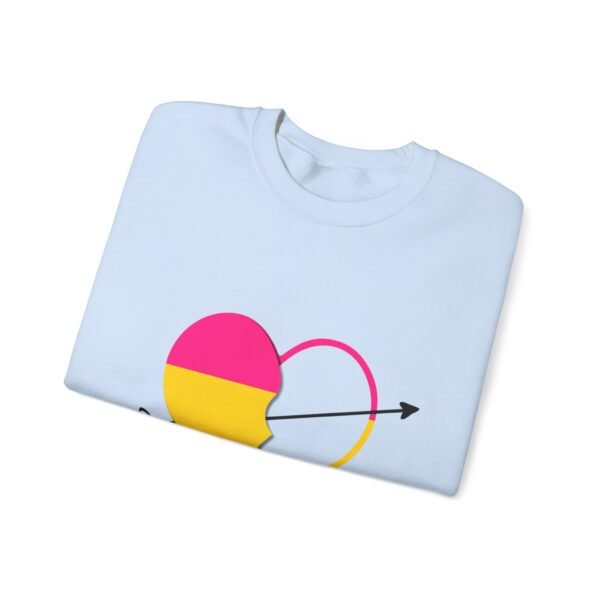 Pansexual Flag Heavy Blend Crewneck Sweatshirt Valentines Day Unisex Size - My Other Half - Image 11