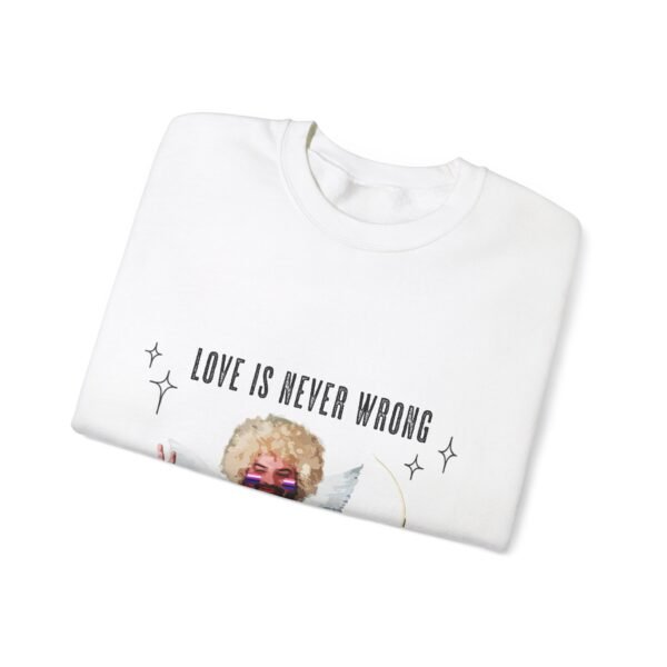 Gender Fluid Flag Heavy Blend Crewneck Sweatshirt Valentines Day Unisex Size - Love Is Never Wrong - Image 3