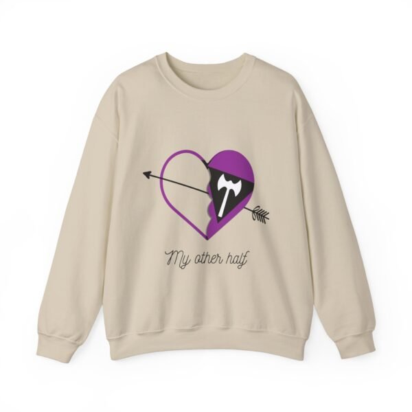Labrys Lesbian Flag Heavy Blend Crewneck Sweatshirt Valentines Day Unisex Size - My Other Half - Image 5