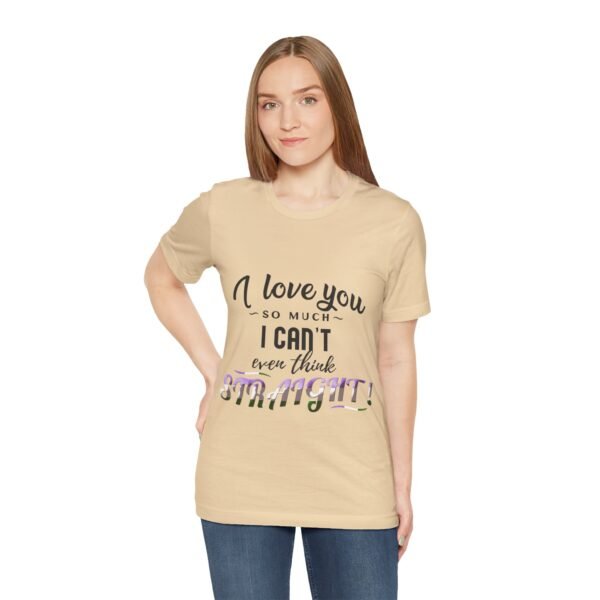 Genderqueer Flag T-shirt Valentines Day Unisex Size - I Can't Even Think Straight - Image 5