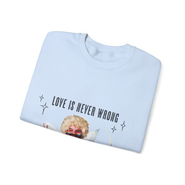 Pansexual Flag Heavy Blend Crewneck Sweatshirt Valentines Day Unisex Size - Love Is Never Wrong - Image 15