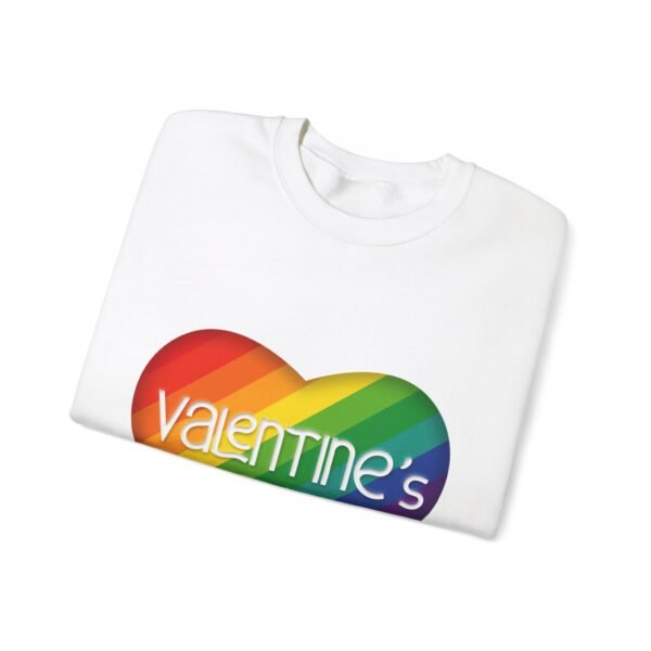 LGBT Flag Heavy Blend Crewneck Sweatshirt Valentines Day Unisex Size - Valentine's Gay - Image 3