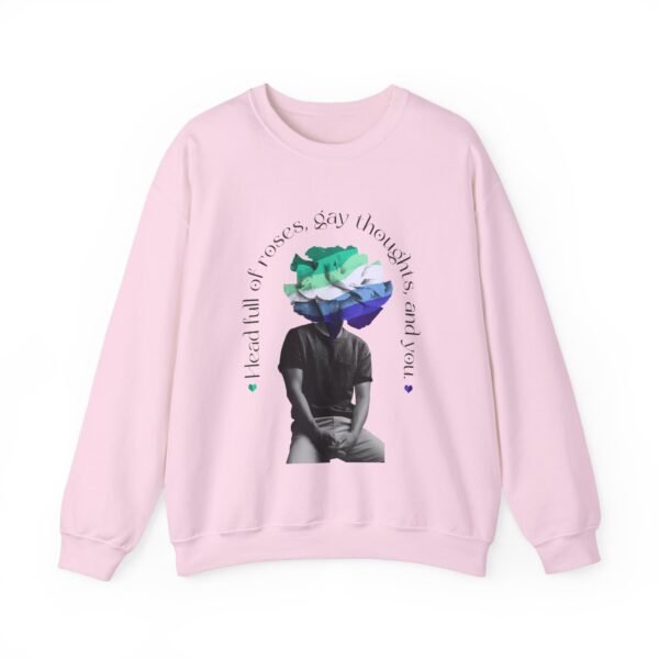 Gay Flag Heavy Blend Crewneck Sweatshirt Valentines Day Unisex Size - Head Full Of Roses - Image 13
