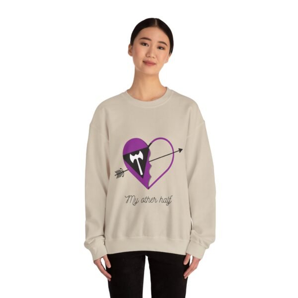 Labrys Lesbian Flag Heavy Blend Crewneck Sweatshirt Valentines Day Unisex Size - My Other Half - Image 8