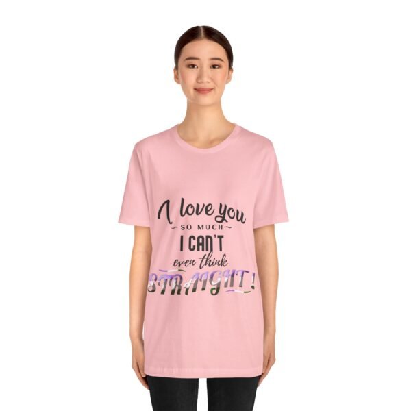 Genderqueer Flag T-shirt Valentines Day Unisex Size - I Can't Even Think Straight - Image 27