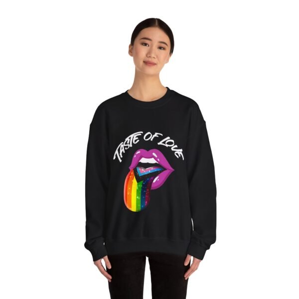 Progress Flag Heavy Blend Crewneck Sweatshirt Valentines Day Unisex Size - Taste Of Love - Image 4