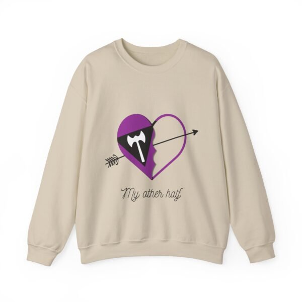 Labrys Lesbian Flag Heavy Blend Crewneck Sweatshirt Valentines Day Unisex Size - My Other Half - Image 5