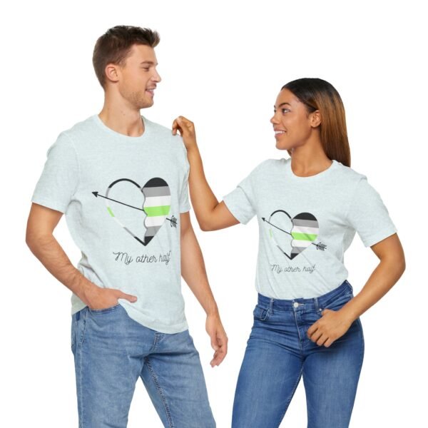 Agender Flag T-shirt Valentines Day Unisex Size - My Other Half - Image 24