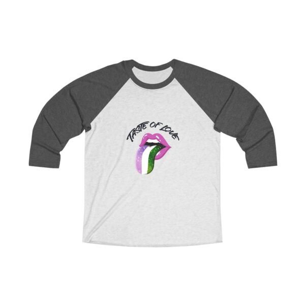 Genderqueer Flag Tri-Blend Raglan Tee Valentines Day Unisex Size - Taste Of Love