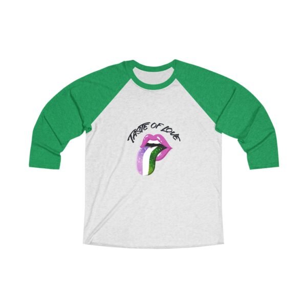 Genderqueer Flag Tri-Blend Raglan Tee Valentines Day Unisex Size - Taste Of Love - Image 5