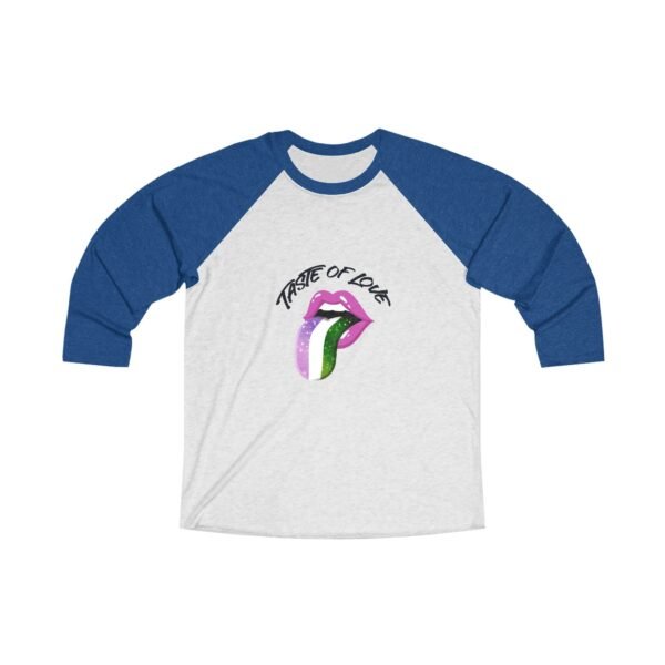 Genderqueer Flag Tri-Blend Raglan Tee Valentines Day Unisex Size - Taste Of Love - Image 7