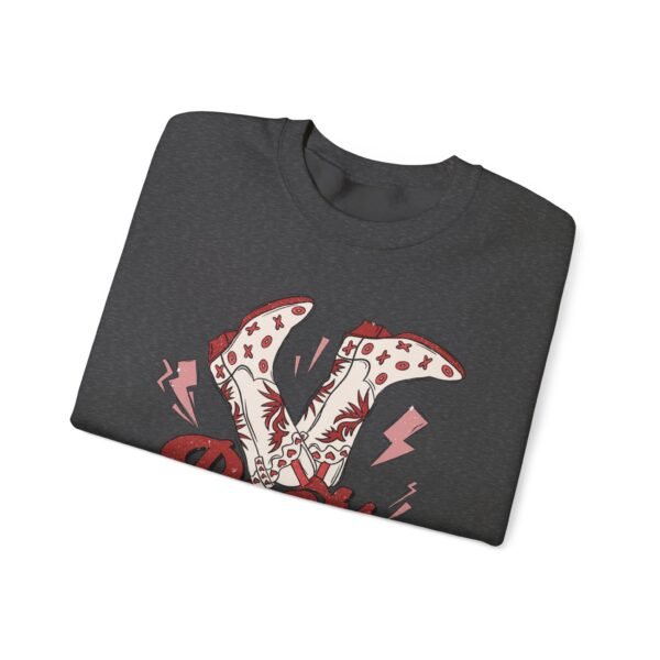 Heavy Blend Crewneck Sweatshirt Valentines Day Unisex Size - Boots Never Broke My Heart - Image 11