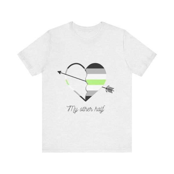 Agender Flag T-shirt Valentines Day Unisex Size - My Other Half