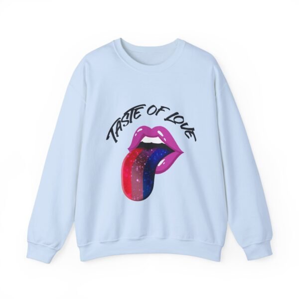 Bisexual Flag Heavy Blend Crewneck Sweatshirt Valentines Day Unisex Size - Taste Of Love - Image 13