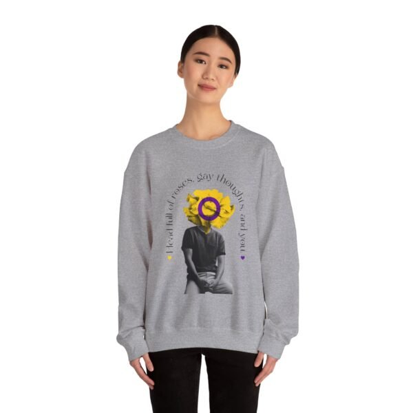 Intersexual Flag Heavy Blend Crewneck Sweatshirt Valentines Day Unisex Size - Head Full Of Roses - Image 12