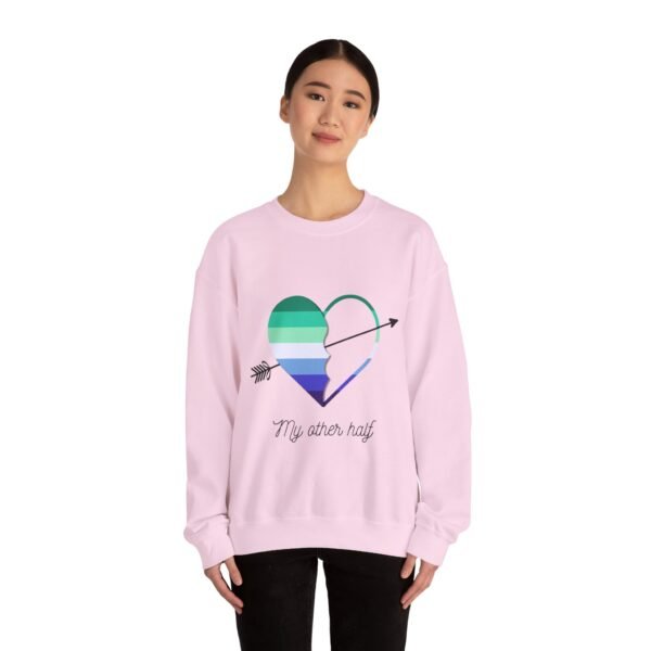 Gay Flag Heavy Blend Crewneck Sweatshirt Valentines Day Unisex Size - My Other Half - Image 16