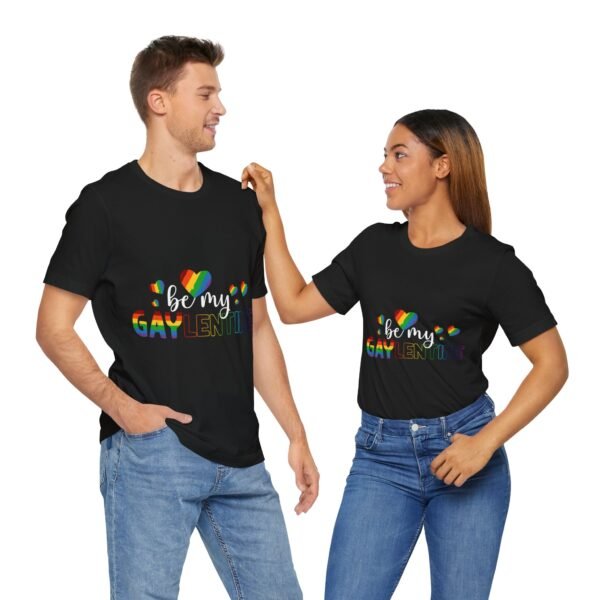 LGBT Flag T-shirt Valentines Day Unisex Size - Be My Gaylentine - Image 16