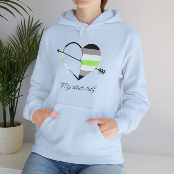 Agender Flag Hoodie Valentine's Day Unisex Size - My Other Half - Image 21