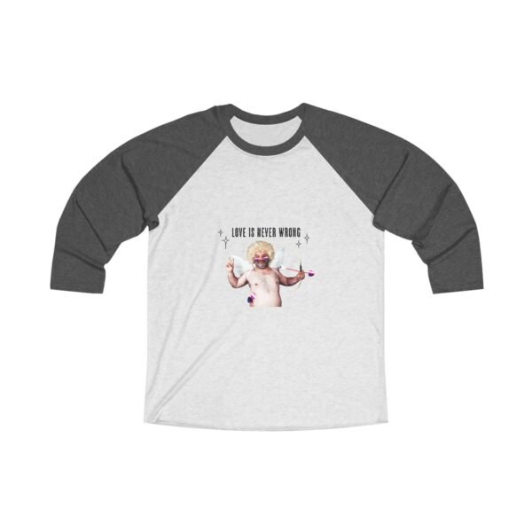 Gender Fluid Flag Tri-Blend Raglan Tee Valentines Day Unisex Size - Love Is Never Wrong