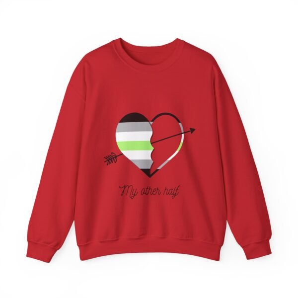 Agender Flag Heavy Blend Crewneck Sweatshirt Valentines Day Unisex Size - My Other Half - Image 17