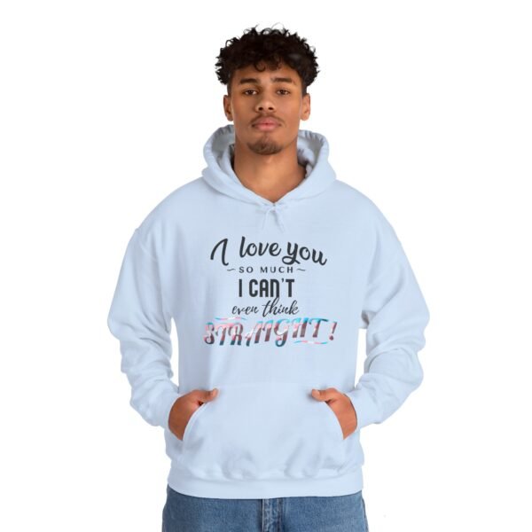 Transgender Flag Hoodie Valentine's Day Unisex Size - I Can't Even Think Straight - Image 18