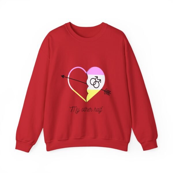 Twink Flag Heavy Blend Crewneck Sweatshirt Valentines Day Unisex Size - My Other Half - Image 13