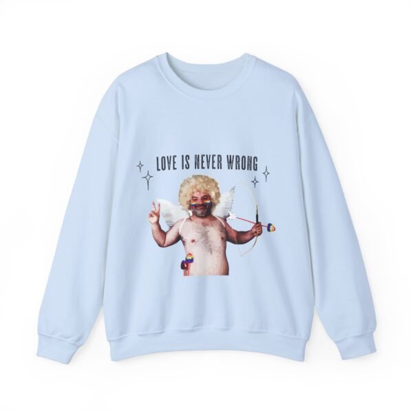 Two Spirit Flag Heavy Blend Crewneck Sweatshirt Valentines Day Unisex Size - Love Is Never Wrong - Image 9