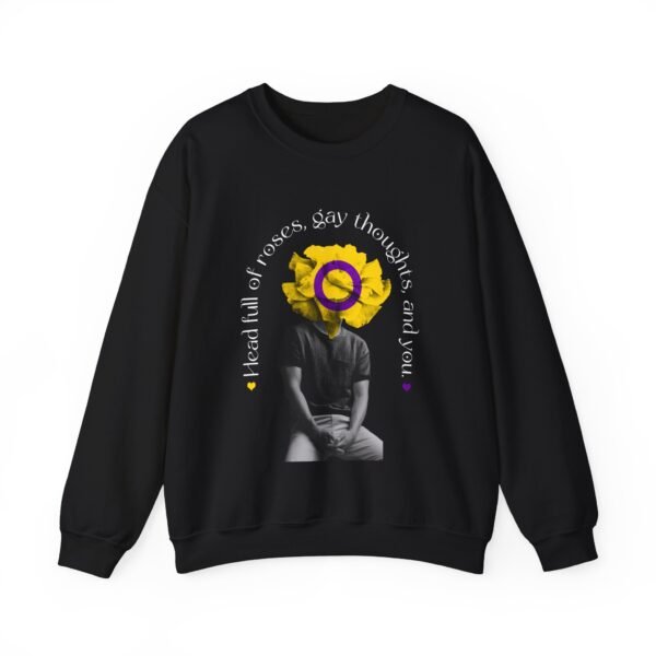 Intersexual Flag Heavy Blend Crewneck Sweatshirt Valentines Day Unisex Size - Head Full Of Roses - Image 5