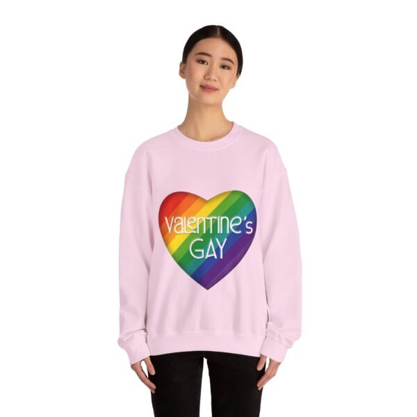 LGBT Flag Heavy Blend Crewneck Sweatshirt Valentines Day Unisex Size - Valentine's Gay - Image 16