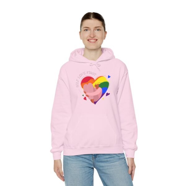 Lgbt Flag Hoodie Valentine's Day Unisex Size - Self Love First - Image 27