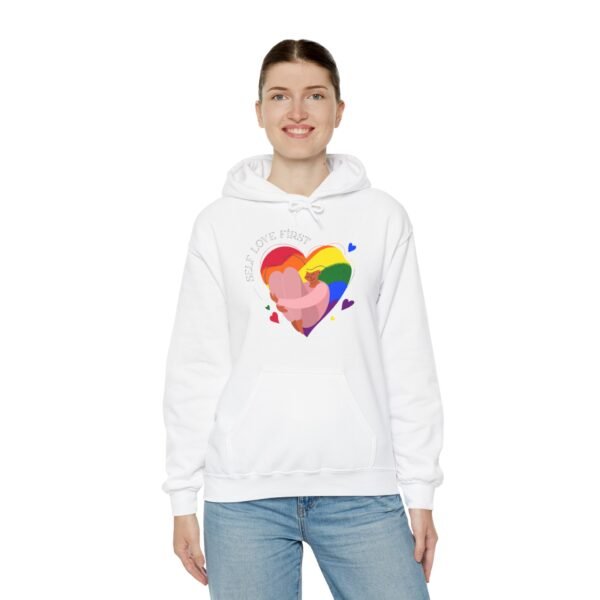 Lgbt Flag Hoodie Valentine's Day Unisex Size - Self Love First - Image 6