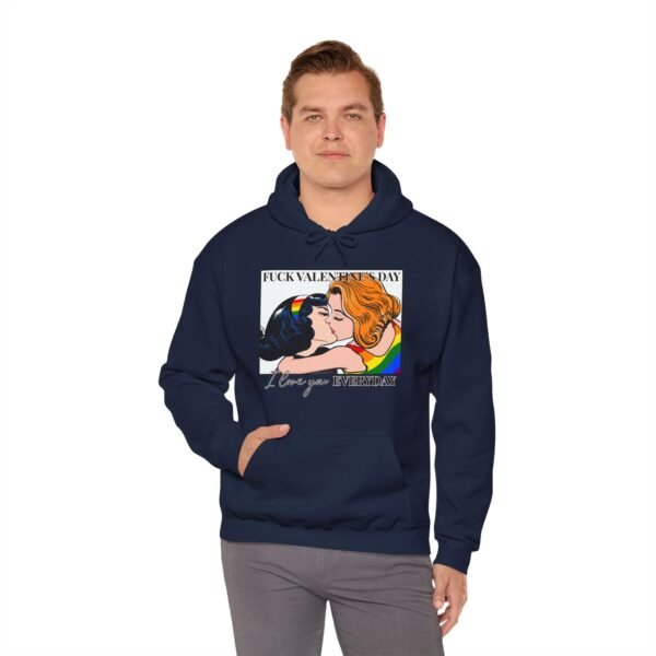 LGBTQ Hoodie Valentine's Day Unisex Size - Fuck Valentine's Day - Image 27